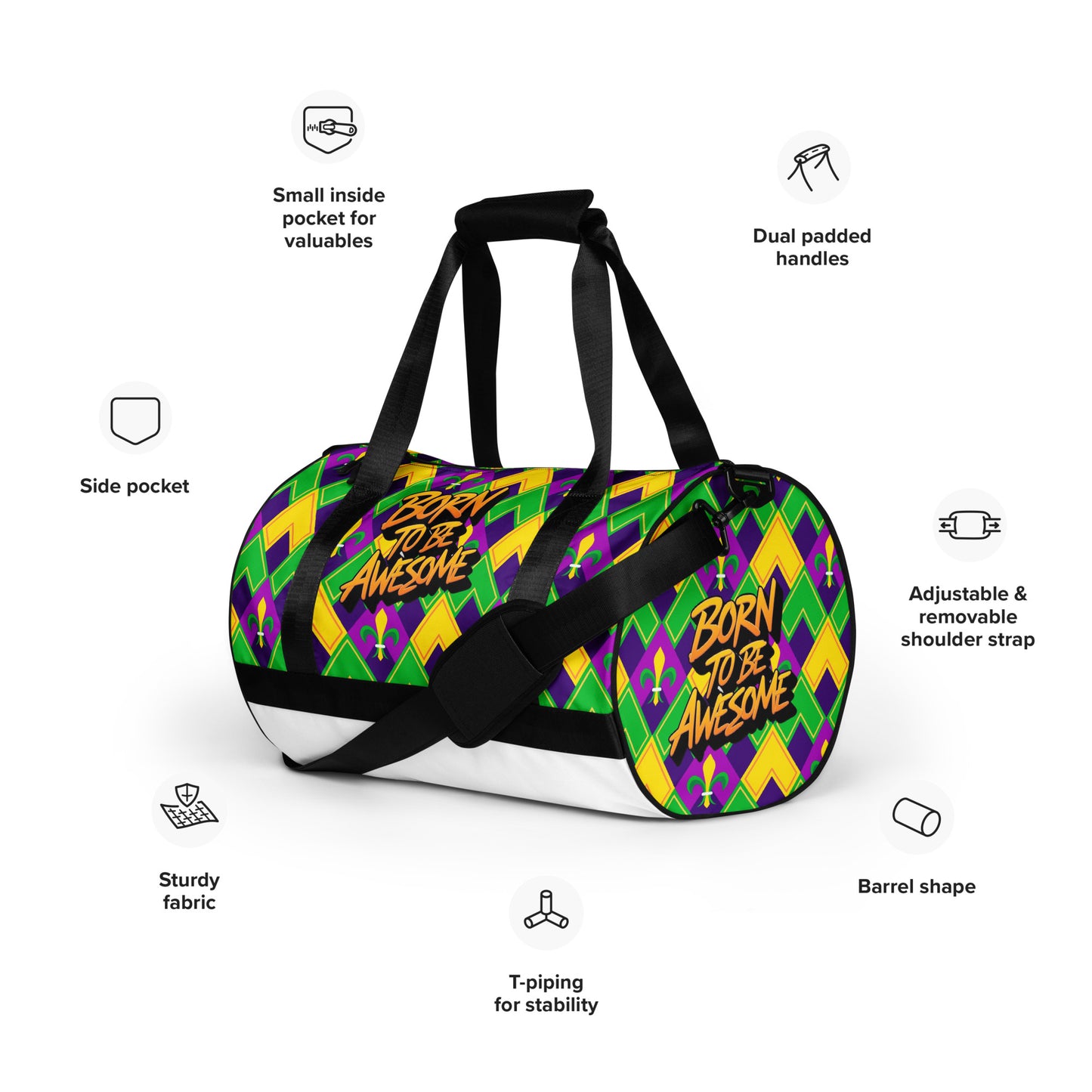 Born Awesome Gym Bag