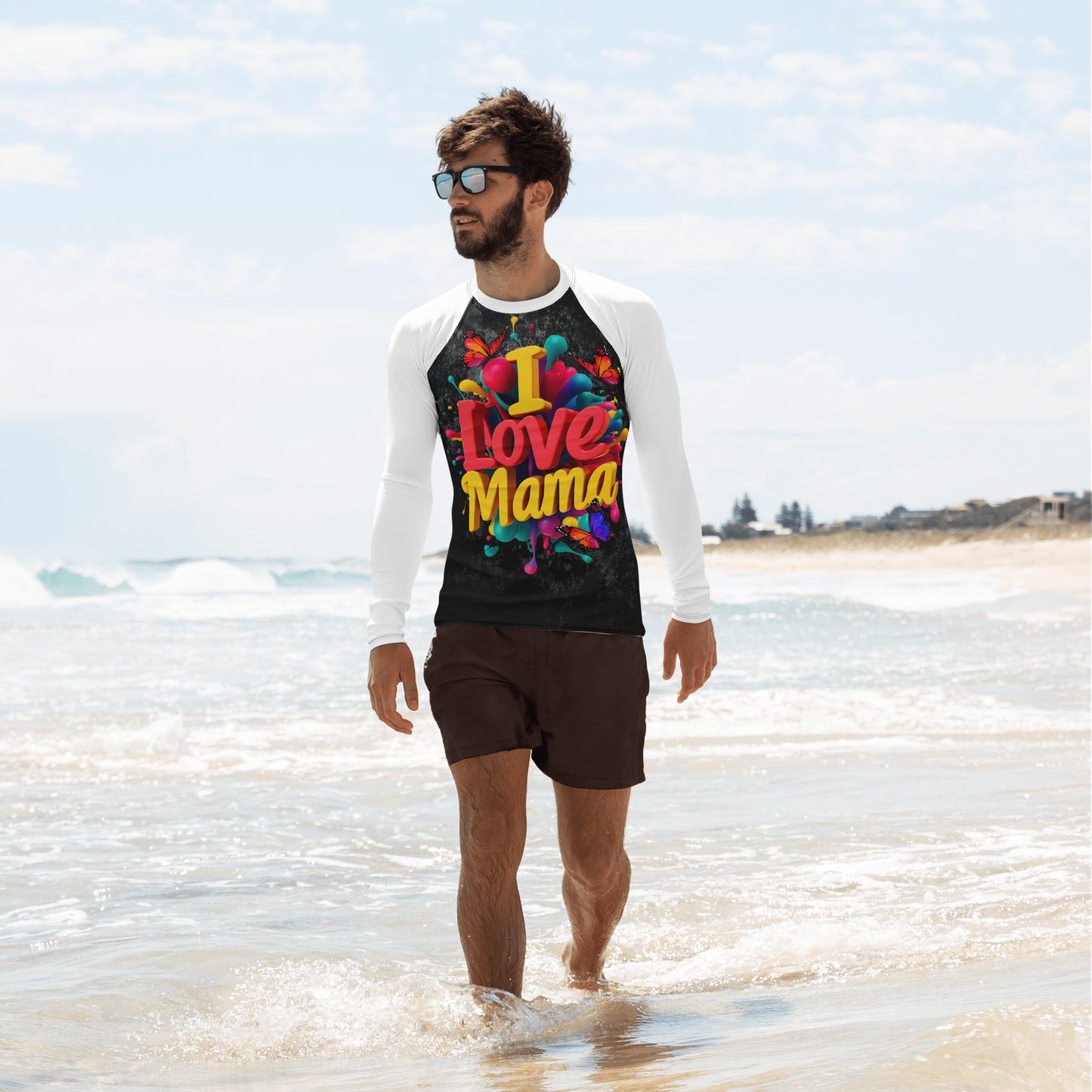 Love Mama Men's Rash Guard