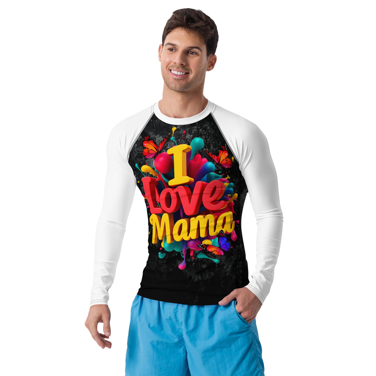 Love Mama Men's Rash Guard