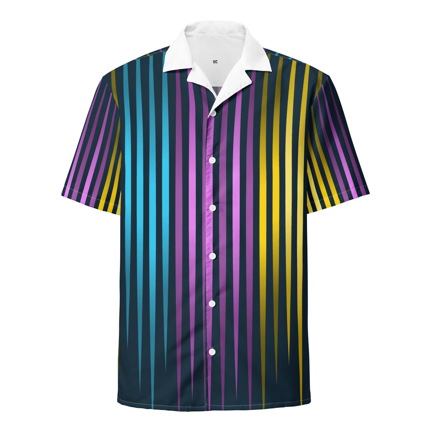 Colored Lines Unisex Button Shirt