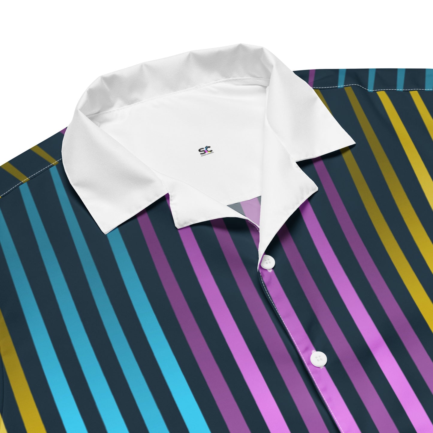 Colored Lines Unisex Button Shirt