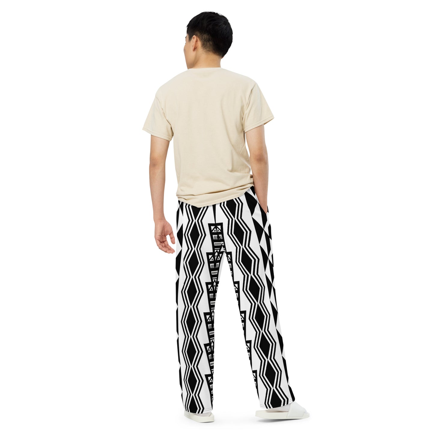 B & W Unisex Wide-Leg Pants