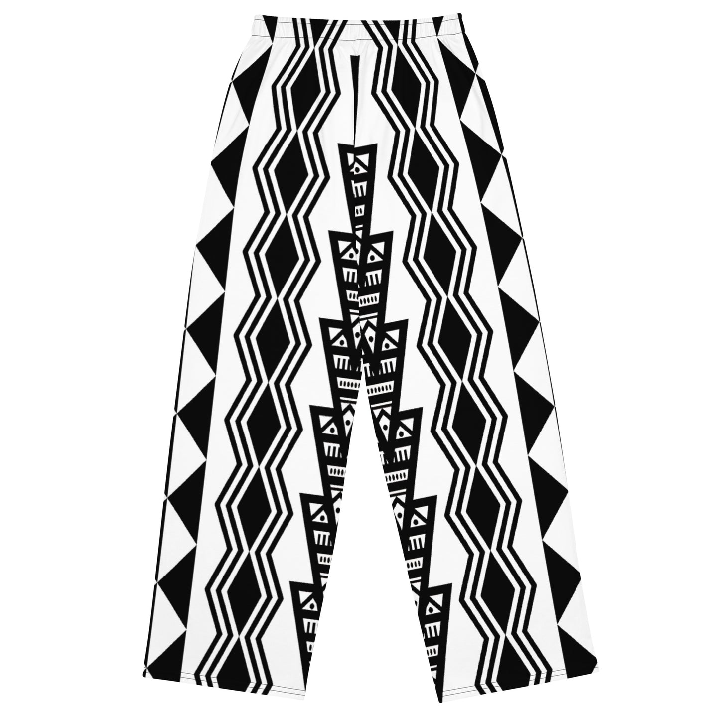 B & W Unisex Wide-Leg Pants