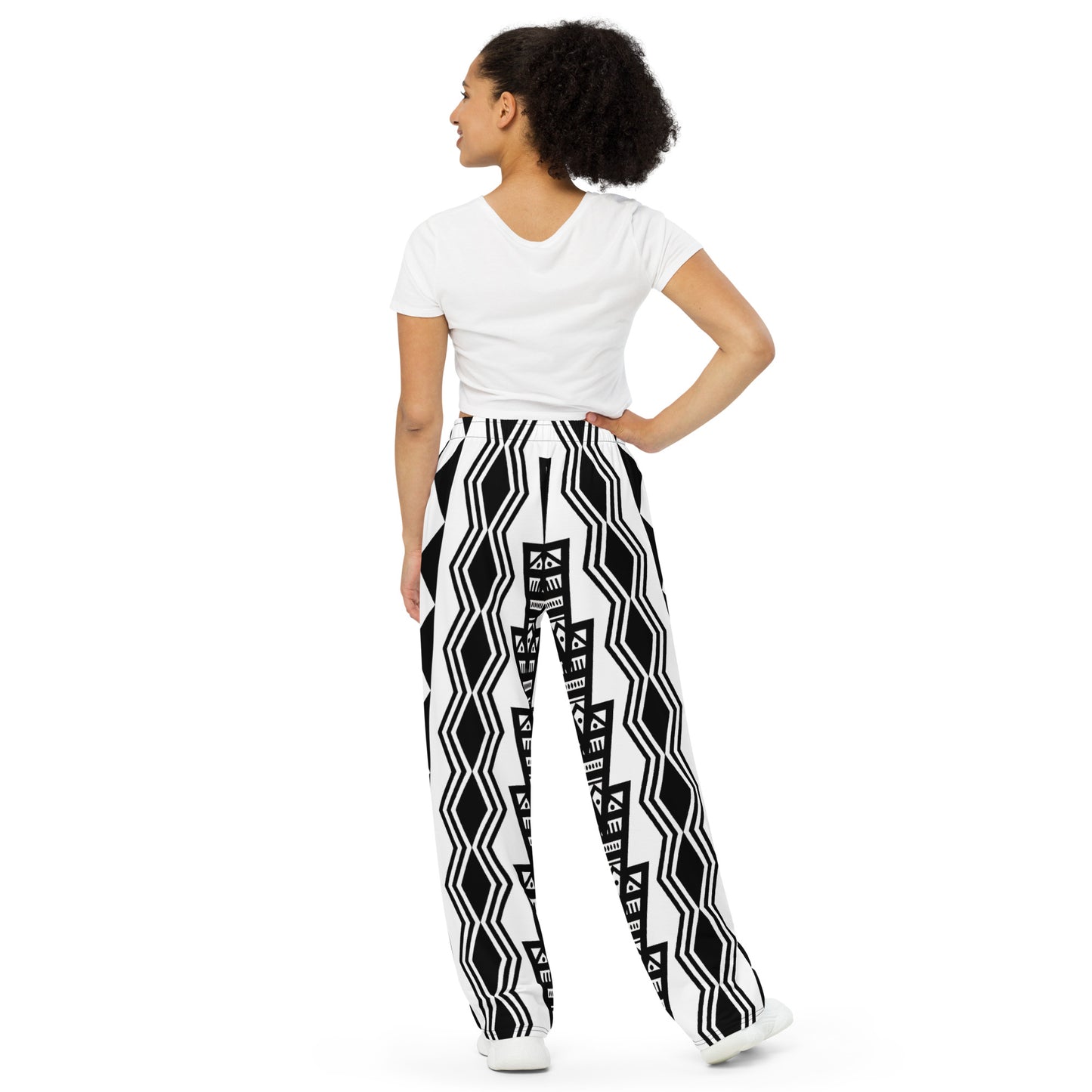 B & W Unisex Wide-Leg Pants