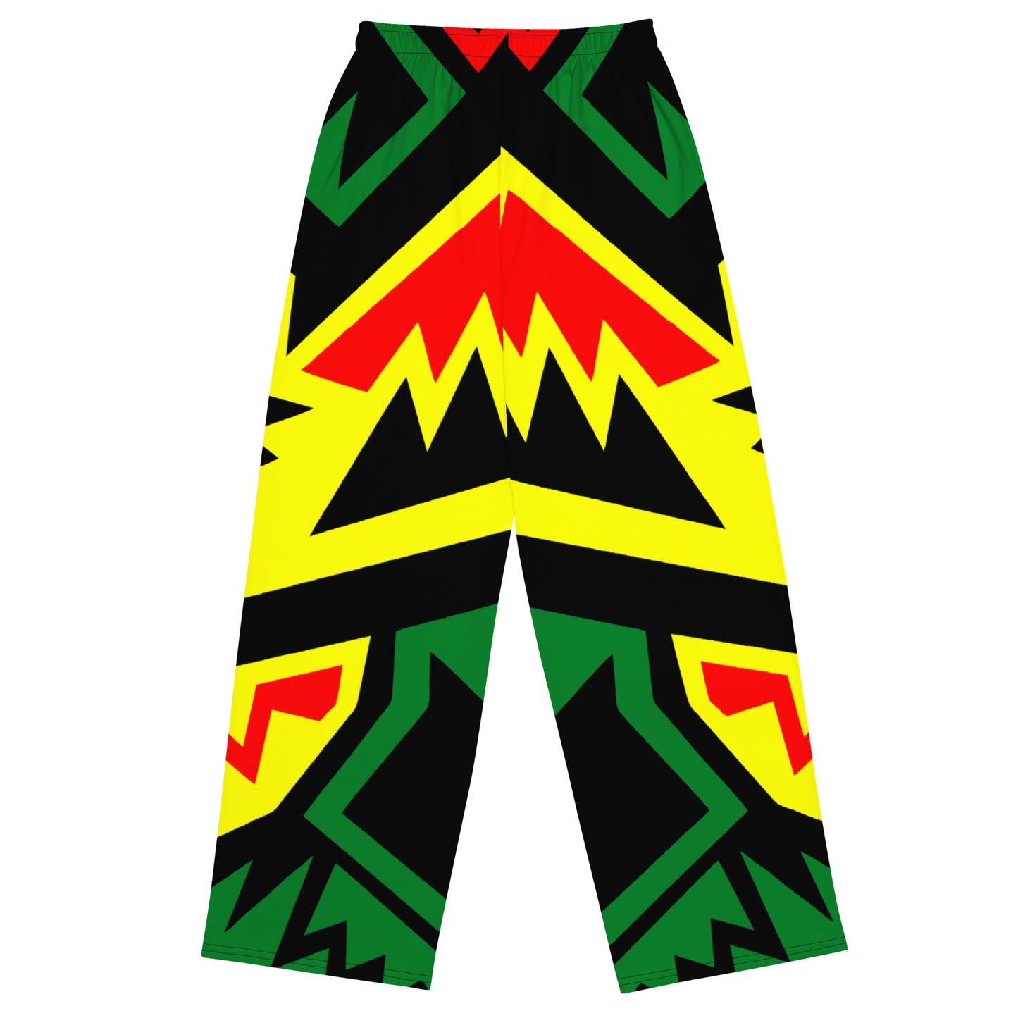 Red Yellow Green Unisex Wide-leg Pants