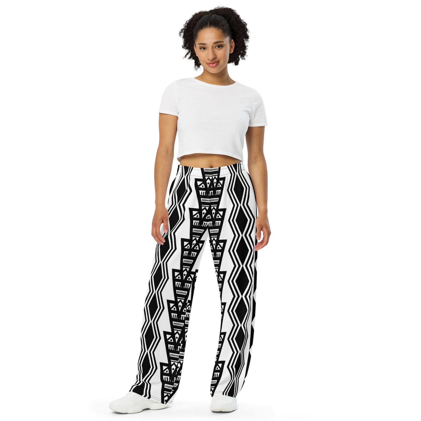 B & W Unisex Wide-Leg Pants