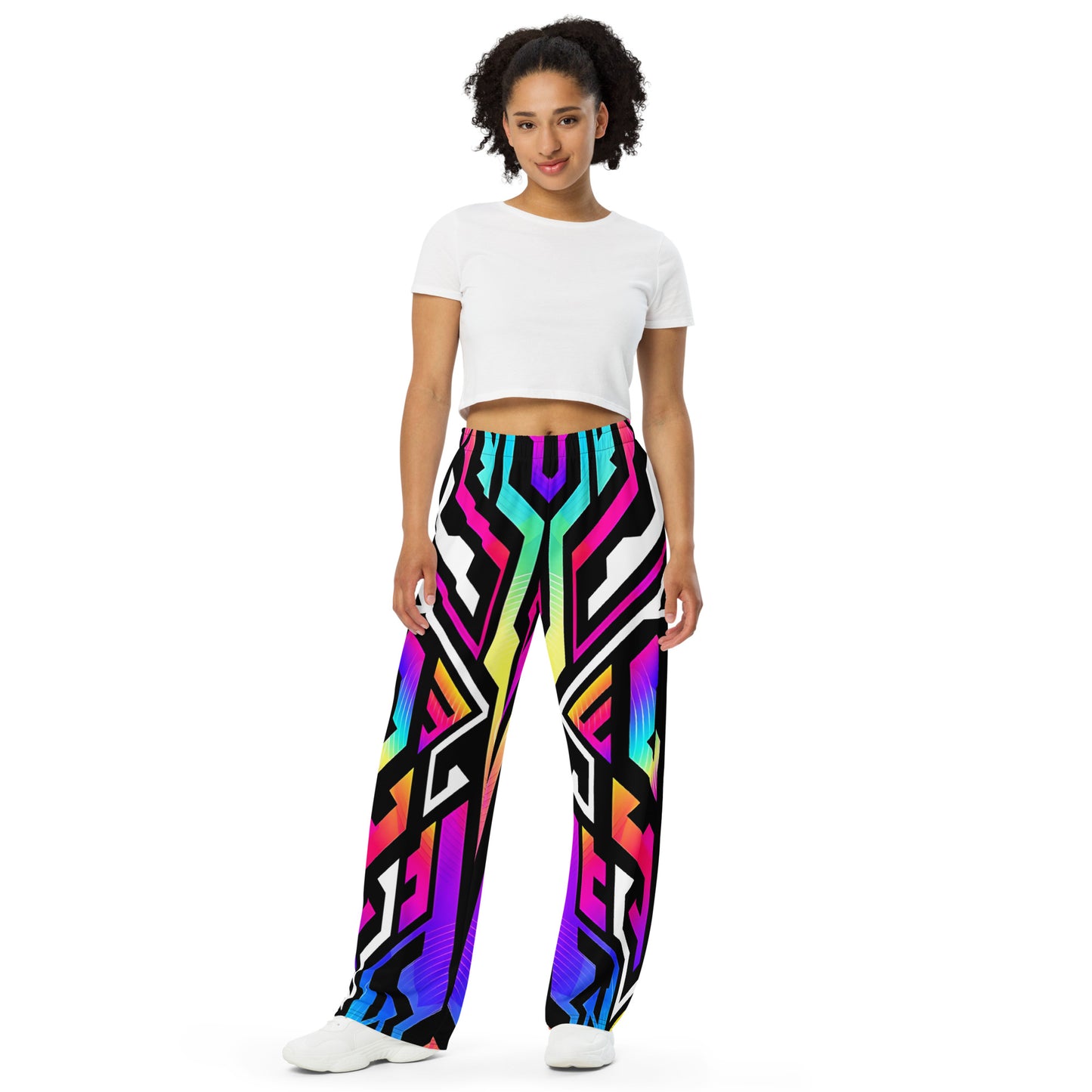 Mulit colored Unisex Wide-leg Pants