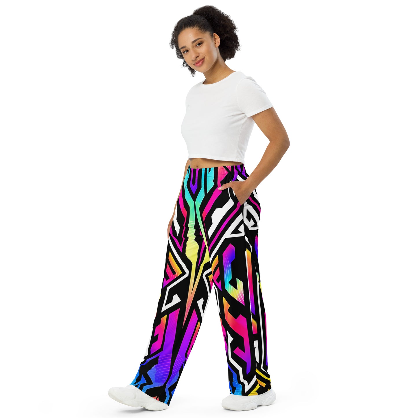 Mulit colored Unisex Wide-leg Pants