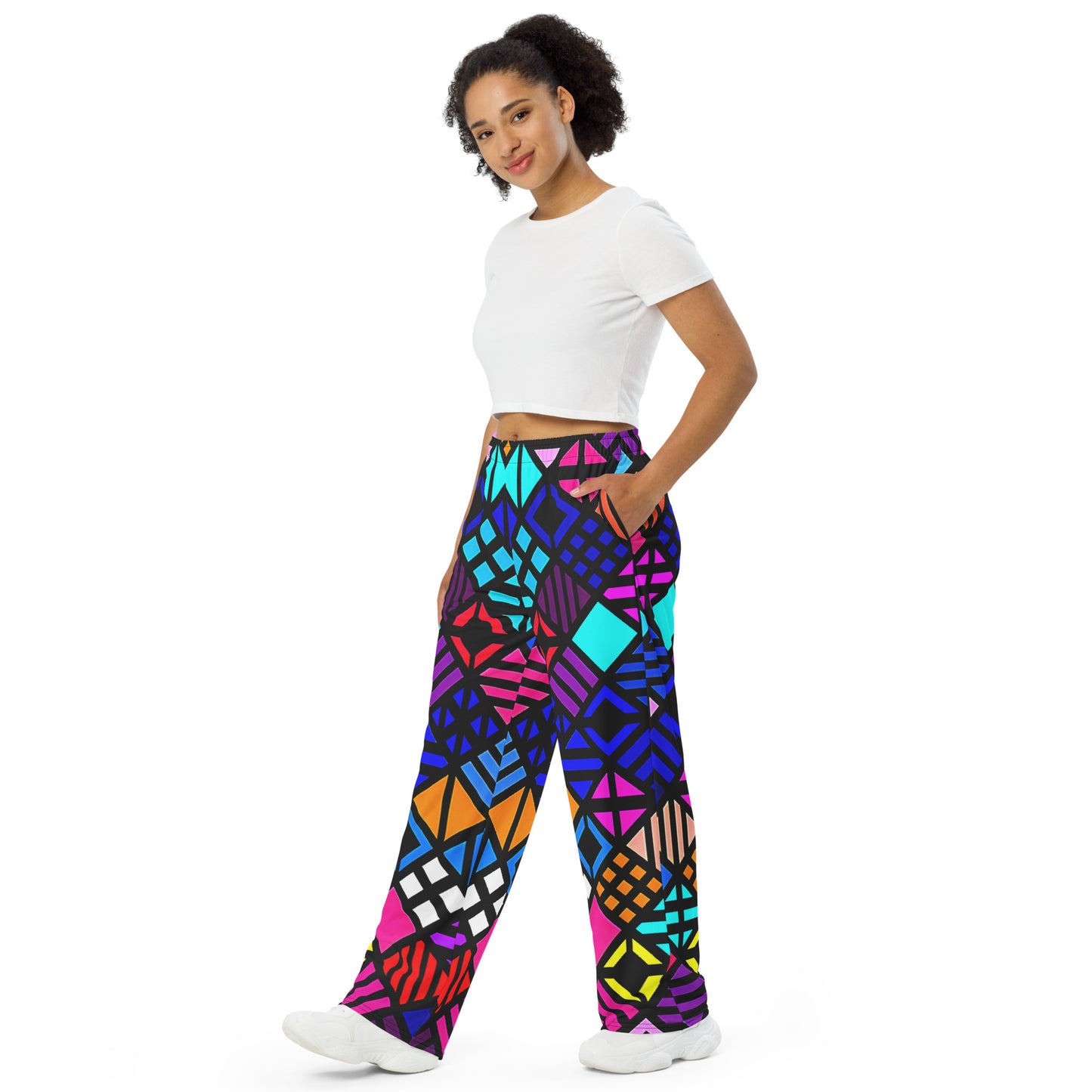 Geo Shapes Unisex Wide-leg Pants