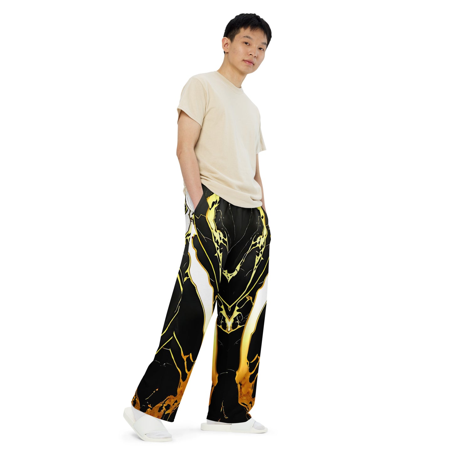 Marble Unisex Wide-leg Pants